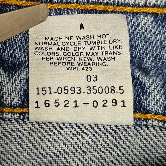 Vintage Levi's 521 Tapered Leg Jeans Womens 16 USA Made 16521-0291 28" Inseam - Picture 10 of 11